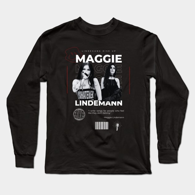 Maggie Lindemann Long Sleeve T-Shirt by Starart Designs